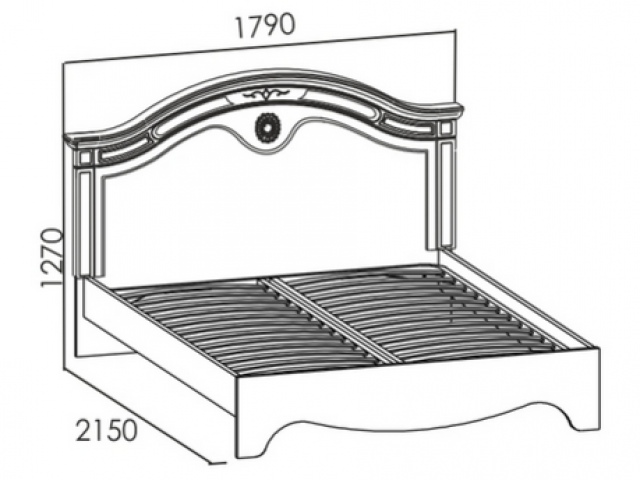 Кровать двухспальная (1600) с подъемным механизмом 